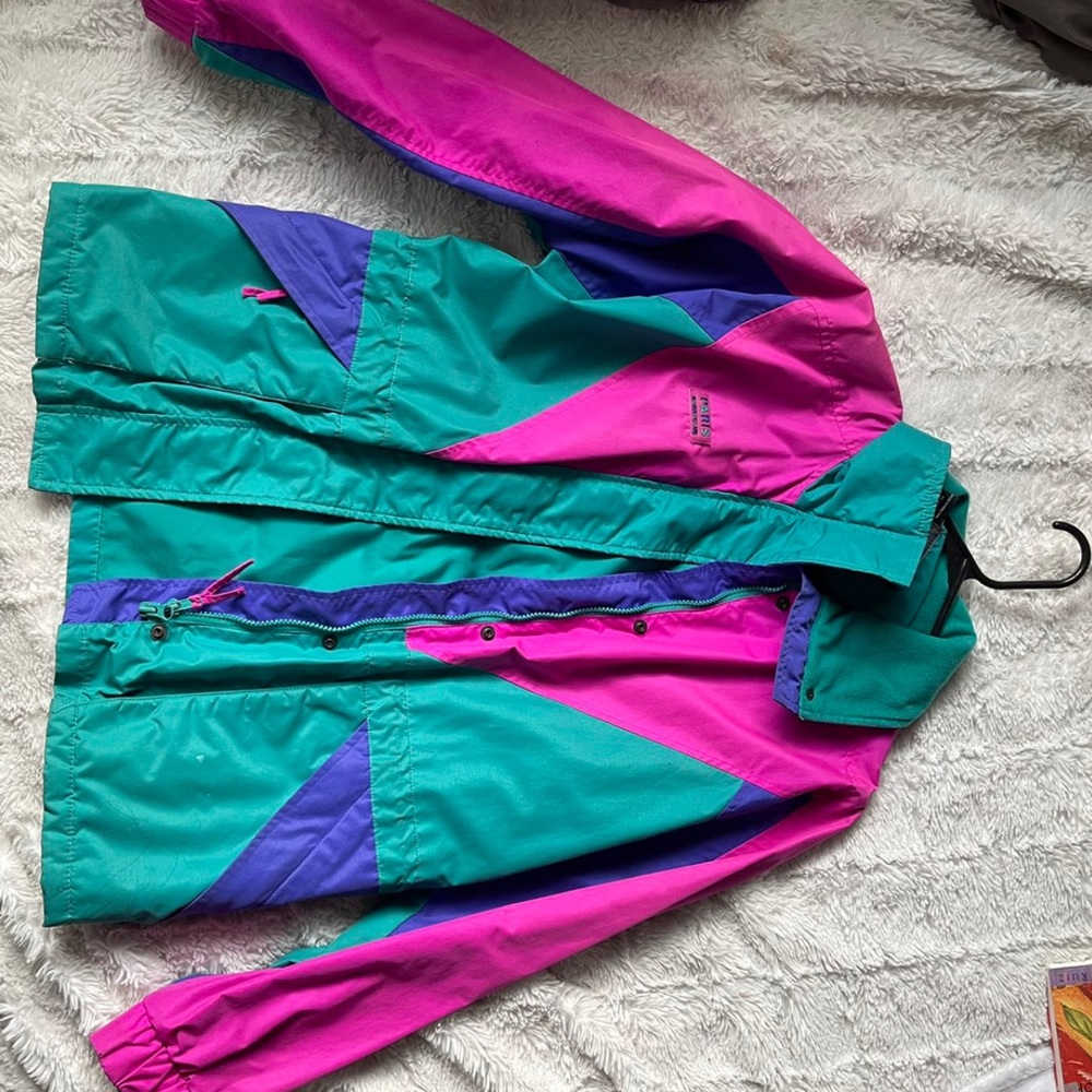 old school thick windbreaker